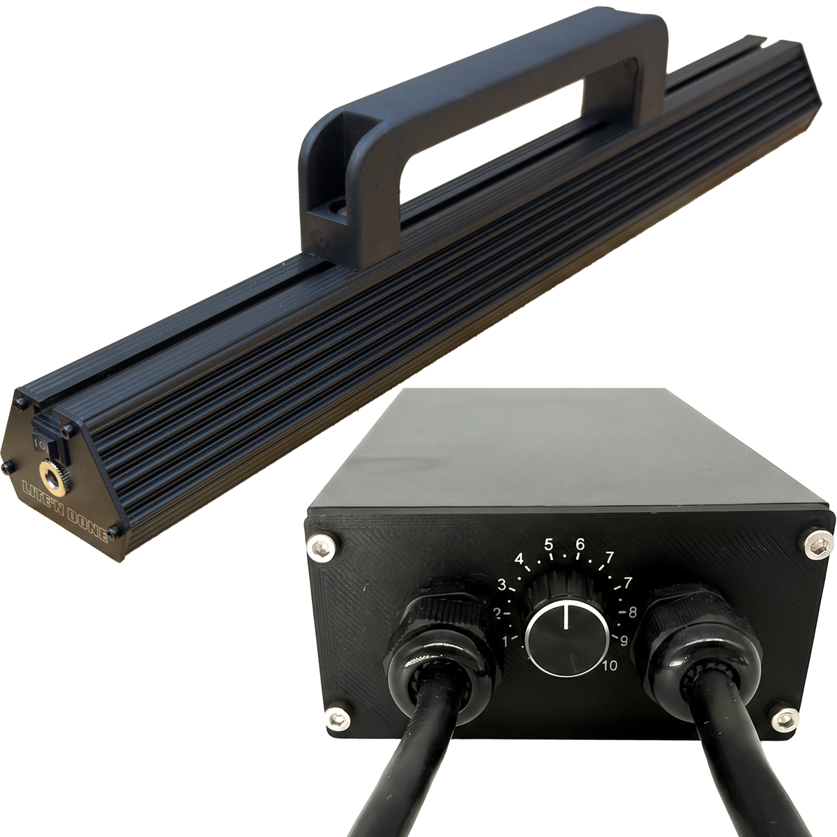 Lite n Done Ultra 395nm UV curing light with adjustable power controller for compatible LED hardwax oils.