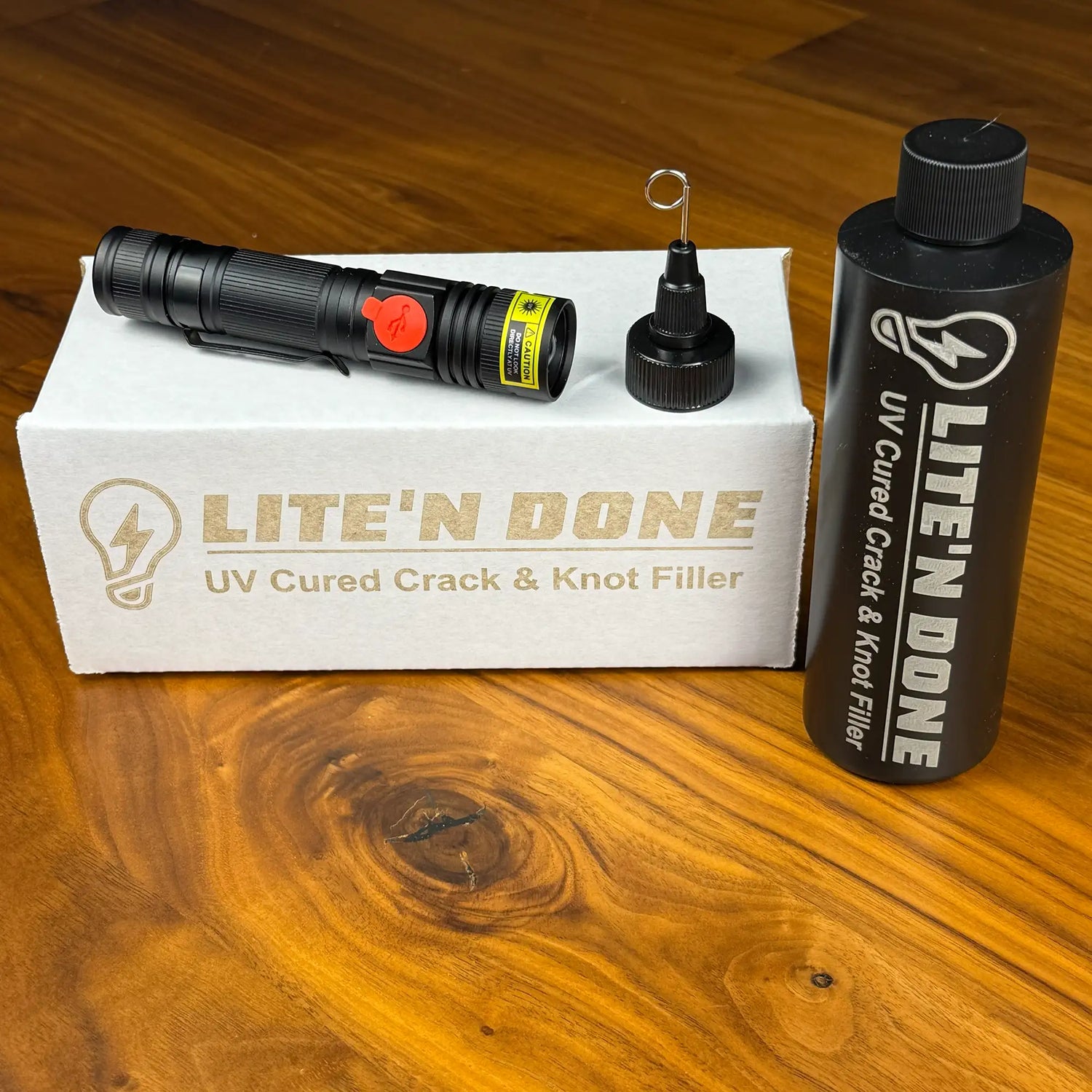 UV-Cured Wood Crack &amp; Knot Filler