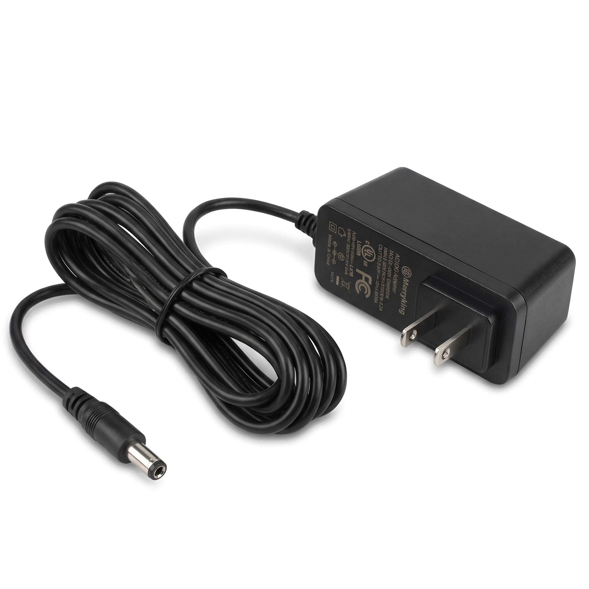 Core UV curing light replacement power supply with coiled 12-foot cord and barrel connector